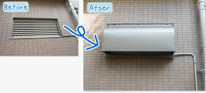 雨漏り対策　換気フード